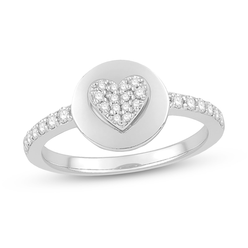 0.23 CT. T.W. Composite Diamond Heart Ring in Sterling Silver|Peoples Jewellers