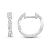 0.45 CT. T.W. Diamond Twist Hoop Earrings in 10K White Gold