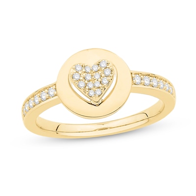 0.18 CT. T.W. Composite Diamond Heart Ring in 10K Gold