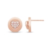 Thumbnail Image 0 of 0.18 CT. T.W. Composite Heart-Shaped Diamond Stud Earrings in 10K Rose Gold