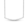 Thumbnail Image 0 of 1.18 CT. T.W. Diamond Curved Bar Necklace in 14K White Gold