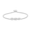 Thumbnail Image 0 of 0.37 CT. T.W. Diamond Twist Double Row Bolo Bracelet in 10K White Gold – 9.5"