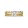 Thumbnail Image 4 of 0.37 CT. T.W. Diamond Alternating Leaf Three Piece Bridal Set in 10K Gold (J/I3)