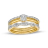 Thumbnail Image 0 of 0.45 CT. T.W. Diamond Twist Three Piece Bridal Set in 10K Gold (J/I3)