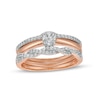 0.45 CT. T.W. Diamond Twist Three Piece Bridal Set in 10K Rose Gold (J/I3)