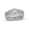 Thumbnail Image 0 of 0.58 CT. T.W. Diamond Contour Tiara Three Piece Bridal Set in 10K White Gold (J/I3)