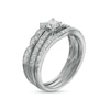 Thumbnail Image 2 of 0.58 CT. T.W. Diamond Contour Tiara Three Piece Bridal Set in 10K White Gold (J/I3)