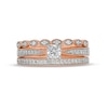 Thumbnail Image 3 of 0.45 CT. T.W. Diamond Vintage-Style Three Piece Bridal Set in 10K Rose Gold (J/I3)