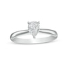 Thumbnail Image 1 of 0.50 CT. Certified Pear-Shaped Lab-Created Diamond Solitaire Engagement Ring in 14K White Gold (F/SI2)