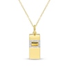 0.05 CT. T.W. Diamond Whistle Pendant in Sterling Silver with Yellow Rhodium