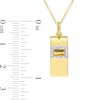 0.05 CT. T.W. Diamond Whistle Pendant in Sterling Silver with Yellow Rhodium