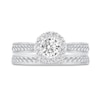 0.89 CT. T.W. Diamond Frame Bridal Set in 14K White Gold