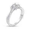 Thumbnail Image 1 of 0.46 CT. T.W. Diamond Crossover Shank Engagement Ring in 14K White Gold