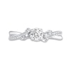 Thumbnail Image 2 of 0.46 CT. T.W. Diamond Crossover Shank Engagement Ring in 14K White Gold