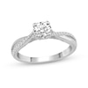Thumbnail Image 0 of 0.55 CT. T.W. Diamond Twist Shank Engagement Ring in 14K White Gold