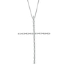 Marilyn Monroe™ Collection 0.50 CT. T.W. Baguette Diamond Cross Pendant in 10K White Gold