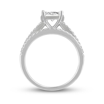 0.95 CT. T.W. Composite Diamond Split Shank Bridal Set in 14K White Gold