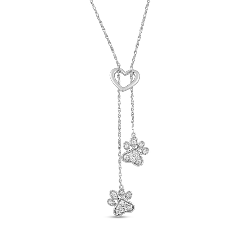 0.20 CT. T.W. Diamond Lariat Necklace in Sterling Silver|Peoples Jewellers