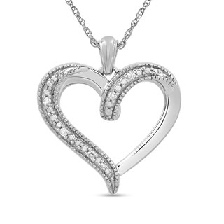 Diamond Accent Heart Pendant in Sterling Silver