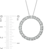 Thumbnail Image 1 of Marilyn Monroe™ Collection 0.95 CT. T.W. Baguette and Round Diamond Circle Pendant in 10K White Gold