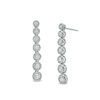 Marilyn Monroe™ Collection 0.50 CT. T.W. Diamond Graduated Drop Earrings in 10K White Gold