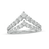 Thumbnail Image 0 of Marilyn Monroe™ Collection 1.00 CT. T.W. Diamond Double Row Chevron Ring in 10K White Gold