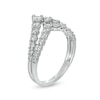 Thumbnail Image 1 of Marilyn Monroe™ Collection 1.00 CT. T.W. Diamond Double Row Chevron Ring in 10K White Gold