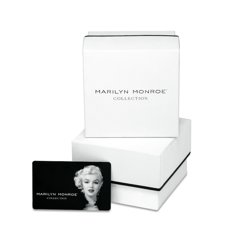 Marilyn Monroe™ Collection 0.50 CT. T.W. Baguette Diamond Hoop Earrings in 10K White Gold|Peoples Jewellers