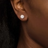Thumbnail Image 1 of 1.00 CT. T.W. Certified Lab-Created Diamond Frame Stud Earrings in 14K White Gold (F/SI2)