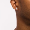 Thumbnail Image 1 of Men's 0.12 CT. T.W. Composite Diamond Double Hexagon Stud Earrings in 10K Gold