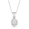 Thumbnail Image 0 of 0.10 CT. Diamond Solitaire Pendant in 10K White Gold