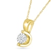 Thumbnail Image 1 of 0.10 CT. Diamond Solitaire Pendant in 10K Gold