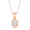 Thumbnail Image 0 of 0.10 CT. Diamond Solitaire Pendant in 10K Rose Gold