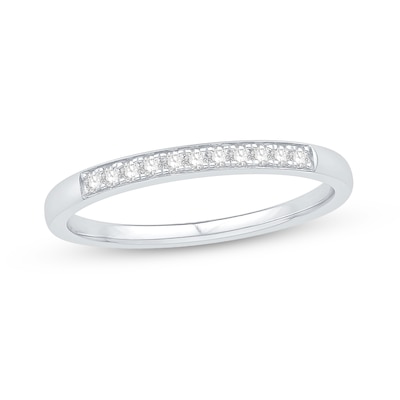 0.12 CT. T.W. Diamond Anniversary Band in 14K White Gold