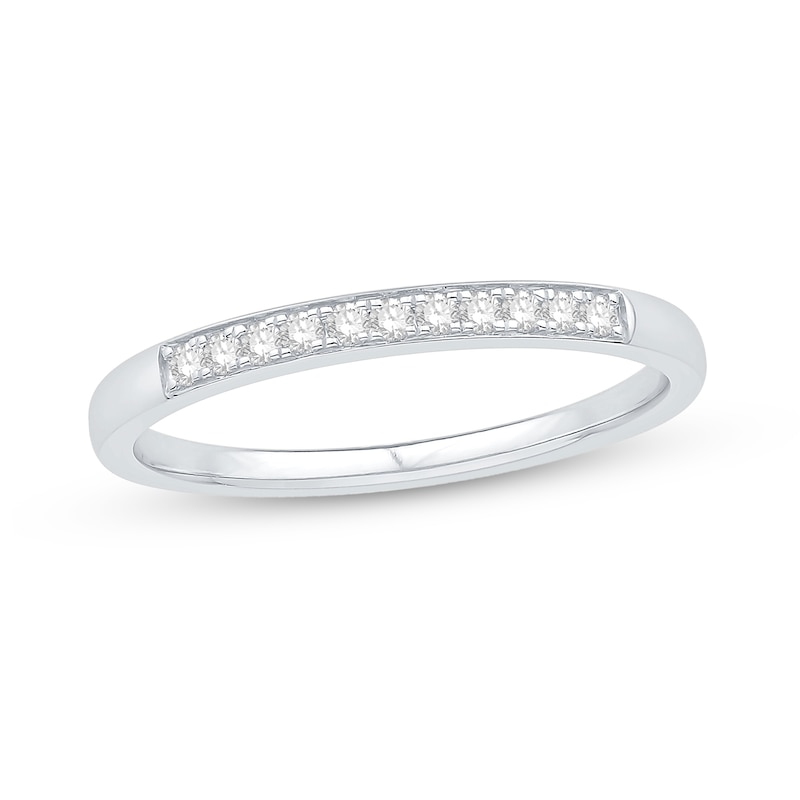 0.12 CT. T.W. Diamond Anniversary Band in 14K White Gold|Peoples Jewellers
