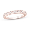 0.15 CT. T.W. Diamond Textured Anniversary Band in 10K Rose Gold