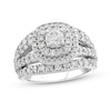 Thumbnail Image 0 of 2.00 CT. T.W. Diamond Double Cushion-Shaped Frame Split Shank Engagement Ring in 14K White Gold