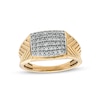 Thumbnail Image 0 of Men's 0.45 CT. T.W. Diamond Chevron Pattern Ring in 10K Gold