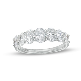 Vera Wang Love Collection 1.95 CT. T.W. Certified Lab-Created Diamond Seven Stone Anniversary Band in 14K White Gold