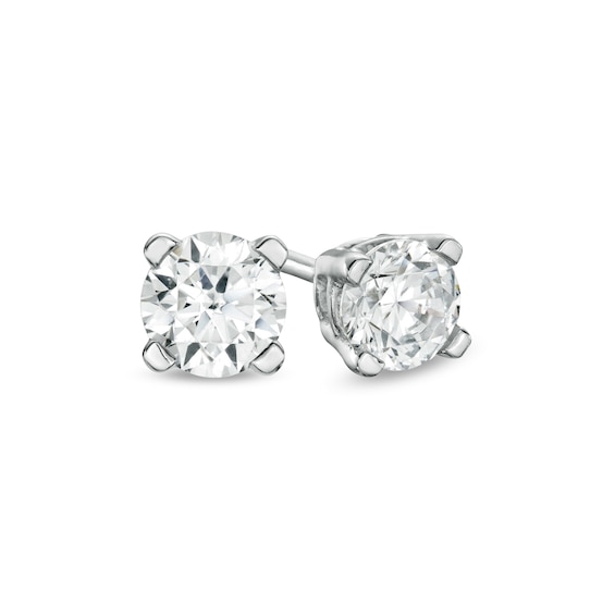 0.50 CT. T.W. Certified Lab-Created Diamond Stud Earrings in 10K White Gold (I/SI2)