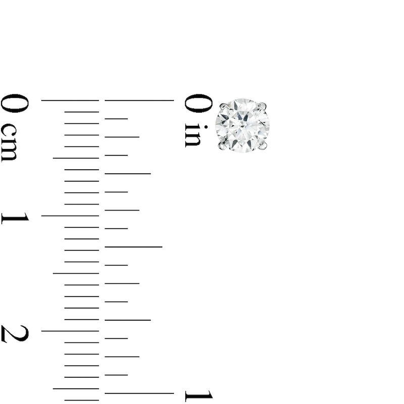 1.00 CT. T.W. Certified Lab-Created Diamond Stud Earrings in 10K White Gold (I/SI2)