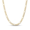 Thumbnail Image 0 of 7.3mm Figaro Chain Necklace in Hollow 14K Gold - 26"