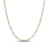 Thumbnail Image 0 of 3.9mm Diamond-Cut Figaro Chain Necklace in Hollow 14K Two-Tone Gold - 22"