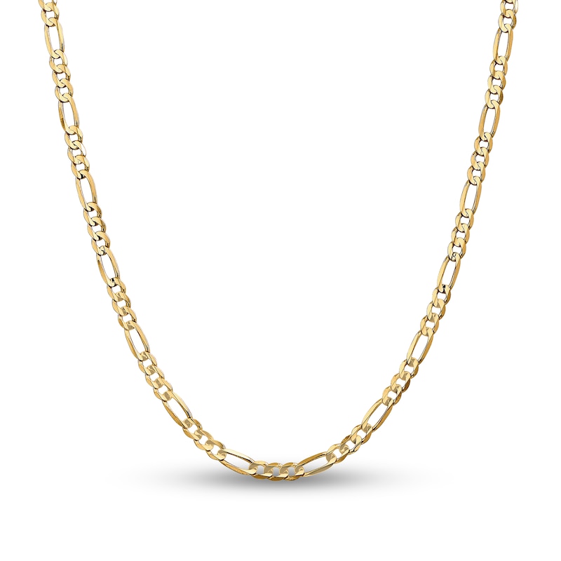 4.5mm Figaro Chain Necklace in Solid 14K Gold - 30"