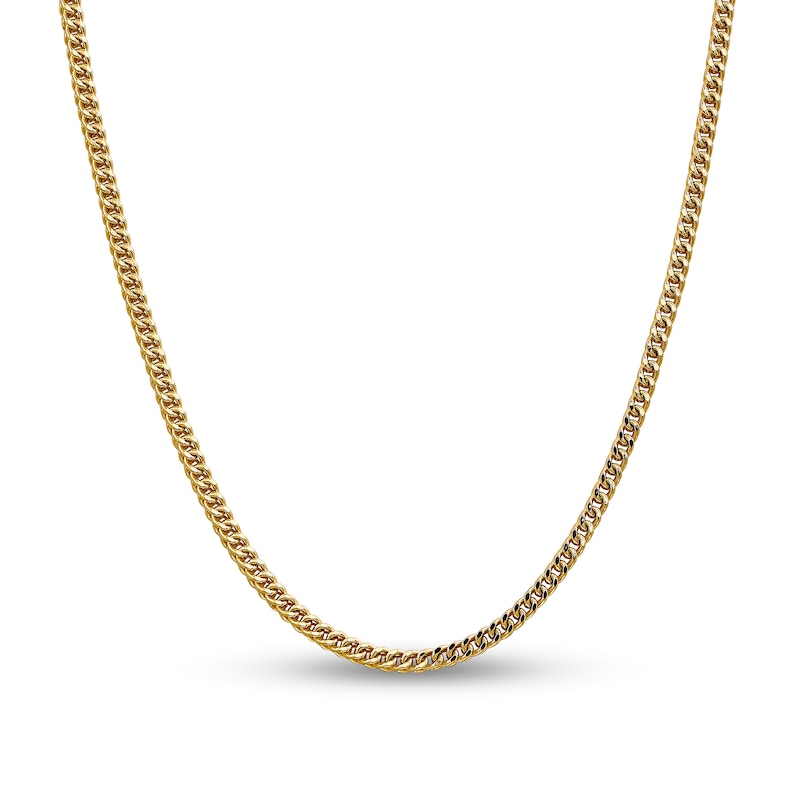 3.7mm Franco Snake Chain Necklace in Hollow 14K Gold - 18"