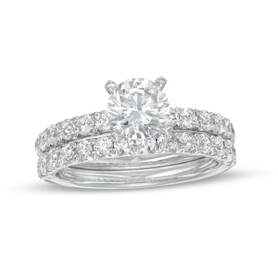 2.00 CT. T.W. Diamond Bridal Set in 14K White Gold (I/I2)