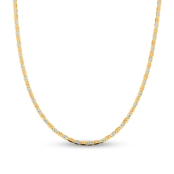 3.8mm Diamond-Cut Valentino Chain Necklace in Solid 14K Tri-Tone Gold - 18"