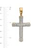 Thumbnail Image 1 of Men's 1.00 CT. T.W. Diamond Cross Necklace Charm in 10K Gold