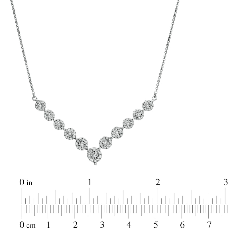 0.50 CT. T.W. Diamond Chevron Necklace in 10K Gold|Peoples Jewellers