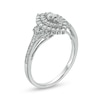 Thumbnail Image 2 of 0.50 CT. T.W. Composite Marquise-Shaped Diamond Frame Split Shank Ring in 10K White Gold